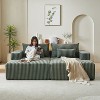 CENGHU Corduroy Upholstered Sofa Couch, Bean Bag Chair, Sponge Sectional Sofa Lounge Chair with Ottoman, Single Sofa Sleeper Chair - 3 of 4