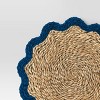 2pk Woven seagrass Charger Blue border - Threshold™ - 4 of 4