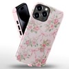 BONGEEK Generic Case Compatible with iPhone 16ProMax,Scratch Resistant Hybrid 2-Layer Hard Shell Phone Case,Bows Roses Pink Ribbon Aesthetic - 2 of 4