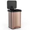 LunaLulink Rose Gold 13.2 Gallon Step Trash Can with Soft Close Lid and Deodorizer Compartment - 4 of 4