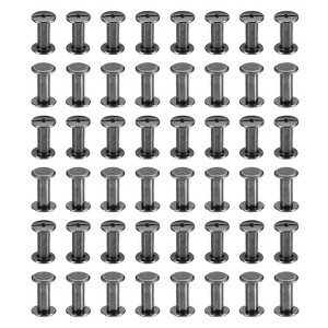 Unique Bargains Steel Leather Belt Scrapbook Binding Kits M5 Chicago Screws 100 Sets - 1 of 4