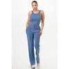Slickblue Women’s Ribbed Tank & Pant Set, Functional Pockets, Co-ord Outfit, Everyday Wear, Color Options, Size S-L - 3 of 4