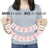 Big Dot of Happiness 1st Birthday Little Miss Onederful - Girl First Birthday Party Mini Pennant Banner - Miss Onederful - 3 of 4