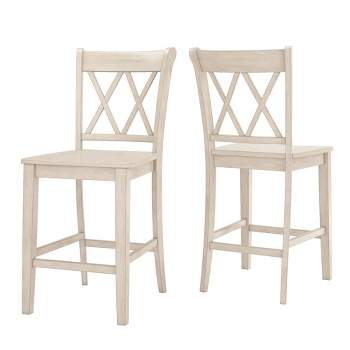 2pk 24" South Hill Double X Back Counter Height Barstools - Inspire Q