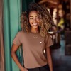 Dalix Lil Heart Face Embroidered Lightweight Relaxed Jersey Tee Summer Cute Short Sleeve T Shirt Womens - 3 of 4