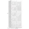 Yukimo 27.25" White Portable Wardrobe Closet, Folding Armoire with Hanging Rod and Magnetic Doors for Bedroom Storage - 3 of 4