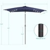 Sonkuki 10x6.5 ft LED Rectangular Patio Market Umbrella w/Tilt Adjustment - 3 of 4
