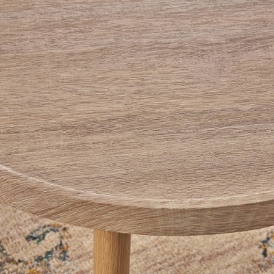 Gary Traditional Oak Finish Faux Wood Side Table