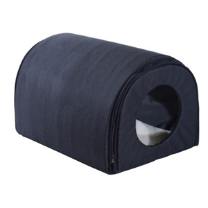 FURNIinspire Pet Crates And Houses Portable Heated Cat Bed Waterproof Pet House, Indoor Comfy Folding Cat House, Blue, 21.25"*15.74"*15" - 1 of 4