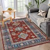 Area Rug 8x10 Living Room Rug Non Slip Washable Rugs for Bedroom Boho Aesthetic Carpet Stain-Resistant Foldable Thin Floor Cover for Dining Room Red - 2 of 4