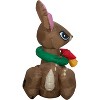 Gemmy Christmas Airblown Inflatable Vintage Deer, 3 ft Tall, Brown - 3 of 4