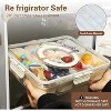 LunaLulinlk 1 Piece Divided Tray with Lid and Handle - Portable Snack Box Deli Container, Clear Snack Platter Organizer, 8 Compartments, White - 4 of 4