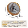 36 Inch High Velocity Drum Fan, Heavy Duty Floor Fan with 3 Speeds, 360° Adjustable Tilt, Heavy-Duty Steel Construction for Warehouse, Workshop, Gym - 4 of 4