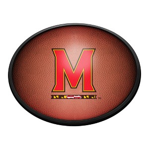 College Football Pigskin Design Oval Slimline Lighted Wall Sign - 1 of 4