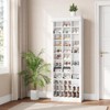 Jojoka 10-Tier Tall Shoe Cabinet with 27 Cubbies & Boot Storage, Freestanding Rustic Wooden Shoe Organizer for Entryway, Hallway & Closet - 3 of 4
