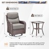 Outdoor Swivel Rocker Chair with 6 Inch Thick Cushion 2 in 1 Porch Glider Swivel Chair - Wicker Patio Furniture Patio Swivel Glider Seating - 3 of 4