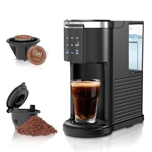 R.W.FLAME Single Serve Coffee Maker, Coffee Brewer for K-Cups Pods and Ground Coffee, Capsule Coffee Machine with 40 oz Water Tank, Black - 1 of 4