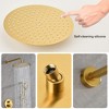 PAGED Wall Mounted Shower Head Rain Shower Head with Hand Shower, 12 Inch Shower Head and Tub Spout for Bathroom, Locker Room - 2 of 4