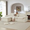 Racxily Modern corduroy cloud sofa, can be freely combined and has a comfortable sitting experience, suitable for modern living room - 4 of 4