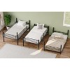 SeaCamel Twin Bunk Bed with Trundle Metal Bunkbeds with Ladder and Full-Length Guardrail, Noise Free, No Box Spring Needed, Black - 2 of 4
