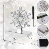 6 Pcs Christmas Snowflake Stocking Holder, Metal Christmas Stocking Hanger, 3D Sliver Stocking Hooks Non-Slip - 2 of 4
