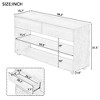 PAGED Vintage Console Table with Drawers & Shelves for Entryway, Entryway Sofa Side Table, Entryway Table with Storage, Sofa Table for Entryway - 3 of 4