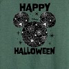 Women's - Disney - Mickey's Spiderweb Logo Lightweight French Terry Wide Neck Long Sleeve Shirt - 2 of 4