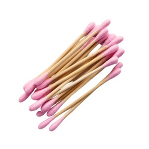 Mei Apothecary Biodegradable Pink Cotton Swabs - 200ct - 1 of 4