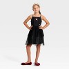 Girls' Miffy Embroidery Tulle Dress - Black - 3 of 3