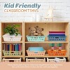 4E's Novelty 6 Pack Classroom Paper Baskets, Organizing Desk Boho Tray for A4 Papers, Classroom Plastic Paper Bins, Fun Turn In Trays for Teachers - 3 of 4
