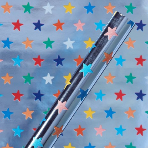 Rainbow Star Wrapping Paper, Birthday Wrapping Paper, Set of 3, 20