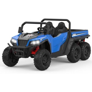 24V 4WD Electric Remote Control Riding Dump Truck, 2 Seats Kids Riding Car with Music Player and LED Lights - 1 of 4