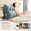 Bekrvio Corduroy Bed Wedge Pillow, Headboard Bolster Back Rest Cushion Pillow f Sofa Bed - 3 of 4