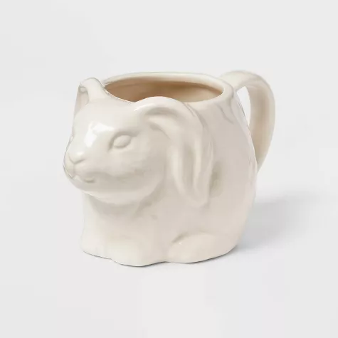 13.5oz Stoneware Figural Bunny Mug White - Threshold&#8482;, image 1 of 4 slides