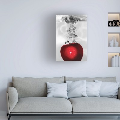 Trademark Fine Art - Roderick Stevens 'Red Apple Splash' Canvas Art