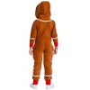 Tipsy Elves Kids Gingerbread Man Jumpsuit - Cozy One-Piece Christmas Gingerbread Pajamas for Kids - 2 of 3