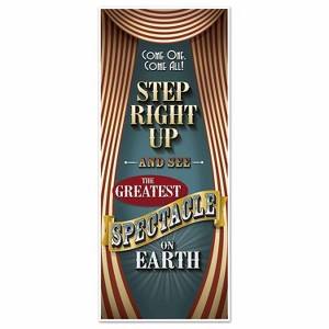 Beistle Vintage Circus Door Cover, 6' x 30", (2/Pkg) Multicolored - 1 of 4
