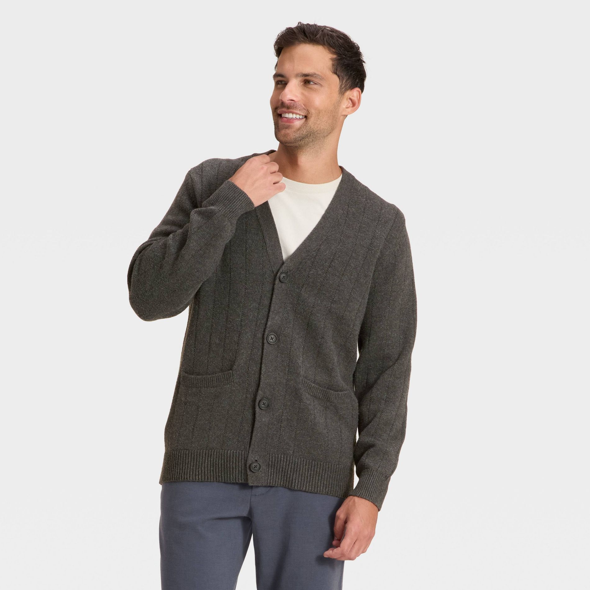 Men's Soft Knit V-Neck Cardigan Sweater - Goodfellow & Co™