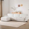 110 Inch L-Shaped Sectional Sofa Set with Ottoman, Modular Sofa with USB and Type-C Ports, Upholstered Sofa with Wood Frame-Coolbibila - 3 of 4