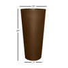 Tusco Products Cosmopolitan Round Garden Planter, Espresso, 20in - 2 of 2