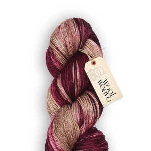 Woolweave Fingering Yarn - Hand Dyed Variegated Yarn - 75% Merino Wool & 25% Polyamide, 438 Yards, 100g - Cafe Rose - 1 of 4