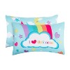 EVERYDAY KIDS Toddler Fitted Sheet and Pillowcase Set - Unicorn Dreams - Soft Breathable Microfiber Toddler Sheet Set - 3 of 4