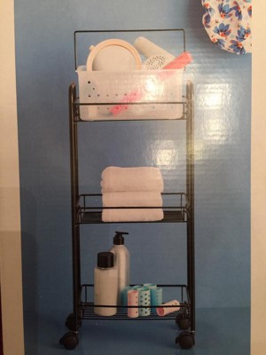 Bathroom Storage Cart Black - Room Essentials™ : Target