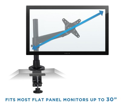 Adjustable Black Full Motion Single Monitor Desk Mount