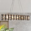 LNC Noctiflorous 5-Lights 40.7" Modern Luxury Rectangle Crystal Island Lights,Gold Frame - 2 of 4