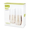 True Flexi Champagne Flutes, Clear Plastic Tumblers, Flexible Stemless Wine Glasses, 8 Ounces, Outdoor Drinkware, Clear, Set of 2 - 4 of 4