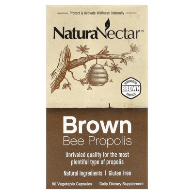 NaturaNectar Brown Bee Propolis, 60 Vegetable Capsules