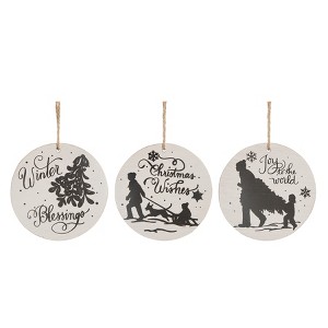 Gallerie II Holiday Silhouettes Classic Ornaments Set of 3 - 1 of 1
