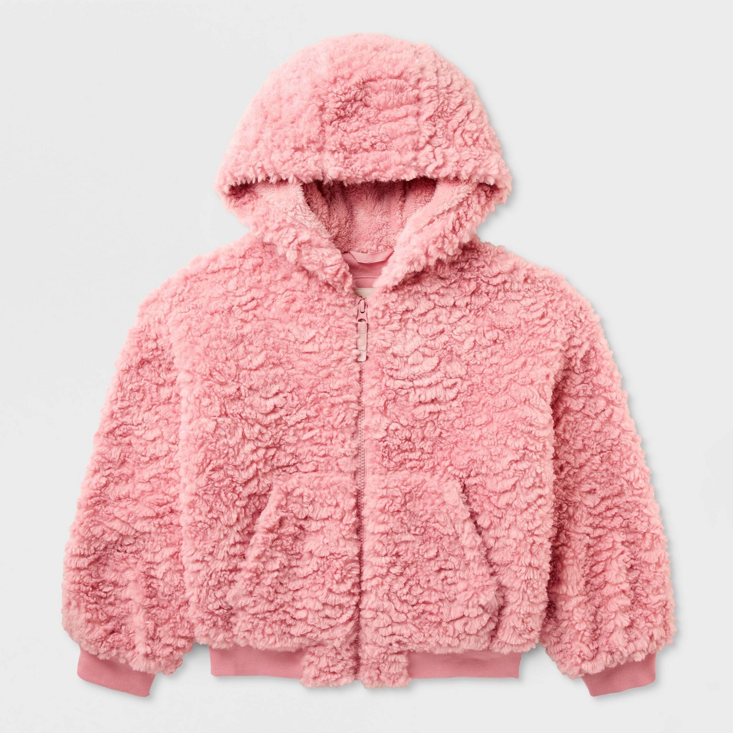 Куртка Cat & Jack Cozy Bomber Jacket для девочек, цвет: Розовый — фото 2