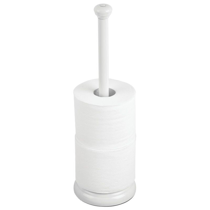 mDesign Metal Free-Standing Toilet Paper Holder, 1 of 7